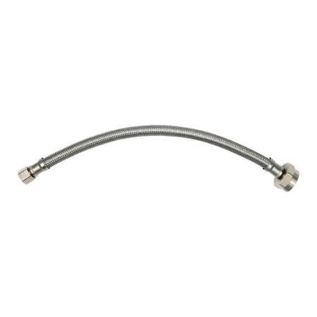 Robinson Tech International New Jersey THEWORKS SS Toilet Line - 3/8in OD x 7/8in Brass Nut x 12in SL126